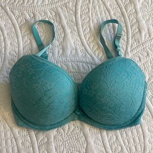 Aqua Lace Aerie Drew Push Up Bra
